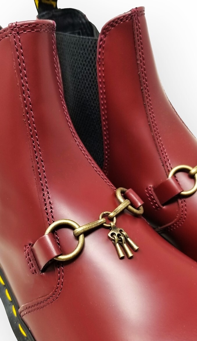 Pre-owned Dr. Martens X Needles 2976 Chelsea Boot - Cherry Red Smooth