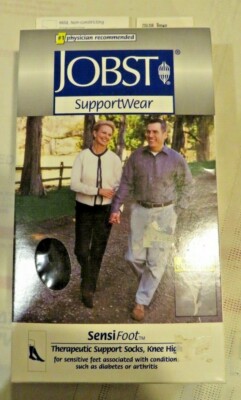 Jobst SupportWear-Men's SensiFoot Therapeutic Support Knee High Socks Med Brown