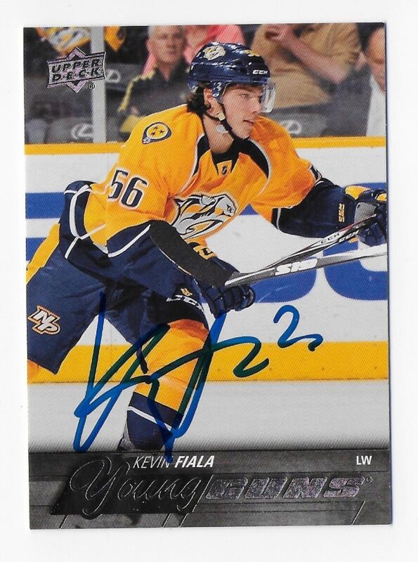 2015 Upper Deck Kevin Fiala Kings Predators Autographed Signed Hockey Card Rc