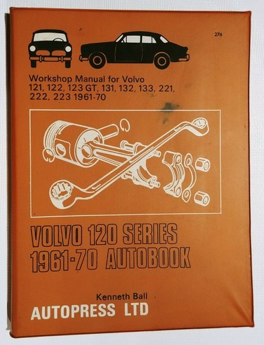 Workshop Manual for Volvo 120 Series 1961-70 Autobook © 1972 (188