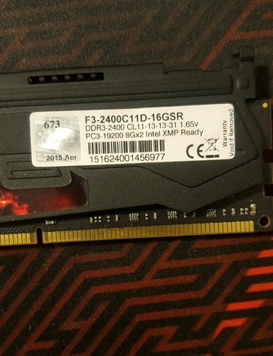 G.SKILL Sniper Series 8GB (1 x 8GB) DDR3 2400 (PC3 19200) Desktop Memory Ram