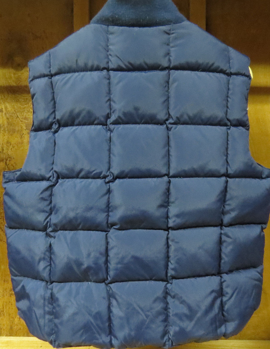 Cabela's Down Vest w/Full Front Zipper Navy Blue Medium Unisex VTG