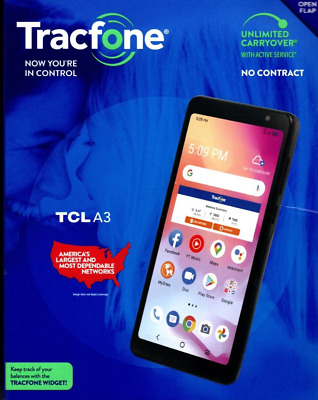 Tracfone Alcatel TCL A3, 32GB, Black - Prepaid Smartphone (Locked) NOB. 88