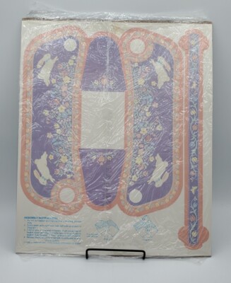 Vintage Current Easter Treat Box Bunny Pink Cardboard Basket Punch Out Die Cut