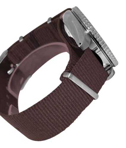 Pre-owned Seiko 5 Sports Srpd85 Automatic Watch Brown Day Date Dial Nylon Band Japan