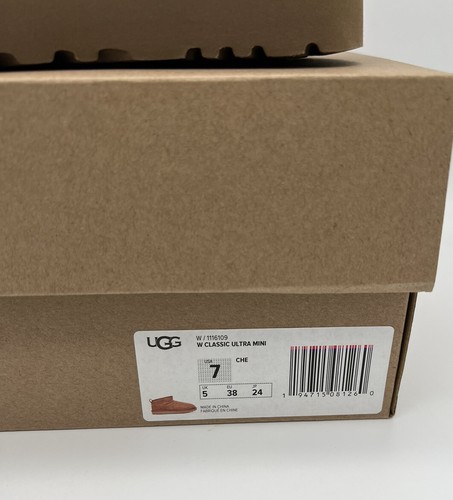 Pre-owned Ugg Ultra Mini Boots Size 7 Chestnut Womans Size Ready To Ship In Brown
