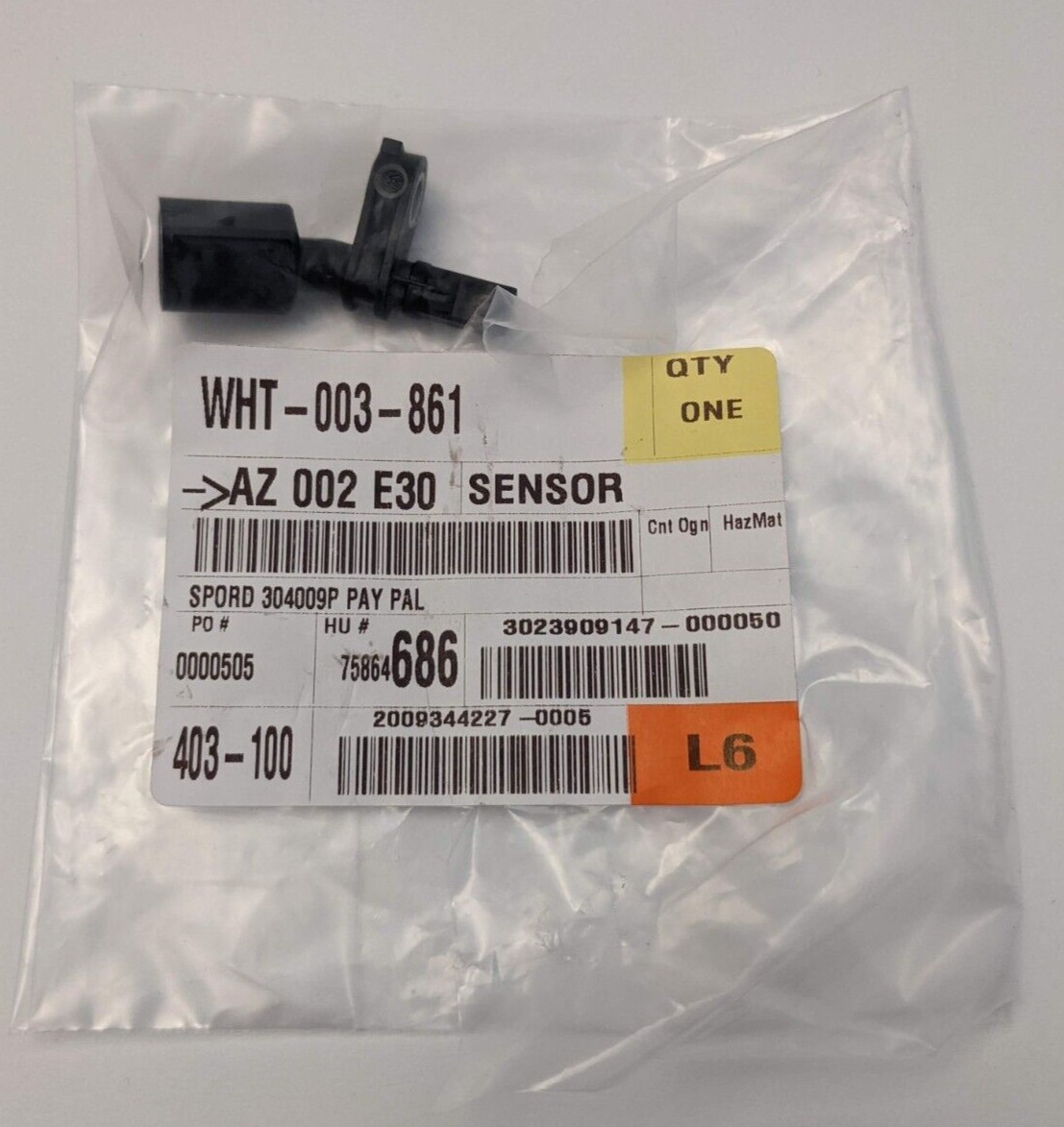 Volkswagen WHT-003-861 ABS Wheel Speed Sensor | eBay