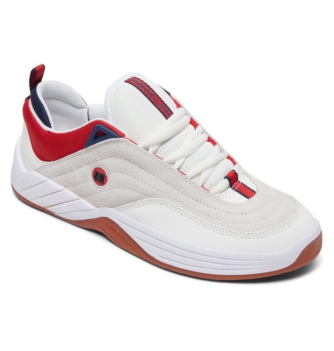 DC Skateboard Shoes Williams Slim S White/Navy/Red - BRAND