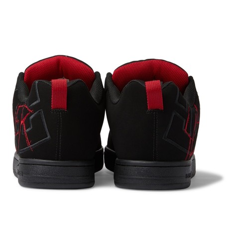 SLAYER X DC SHOES COURT GRAFFIK BLACK & RED TRAINERS (UK 8
