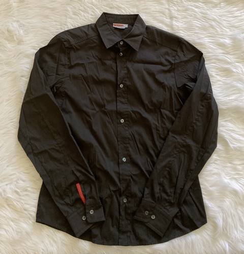 即購入OK SS1998 PRADA Cotton nylon long tee Lead Gray Long-sleeved cotton T-shirt | PRADA