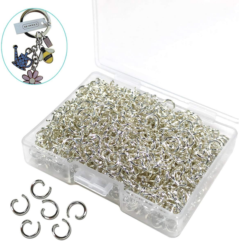 1000 Pcs Silver Plated Jump Rings, Circle Clasp Connectors - 5 mm