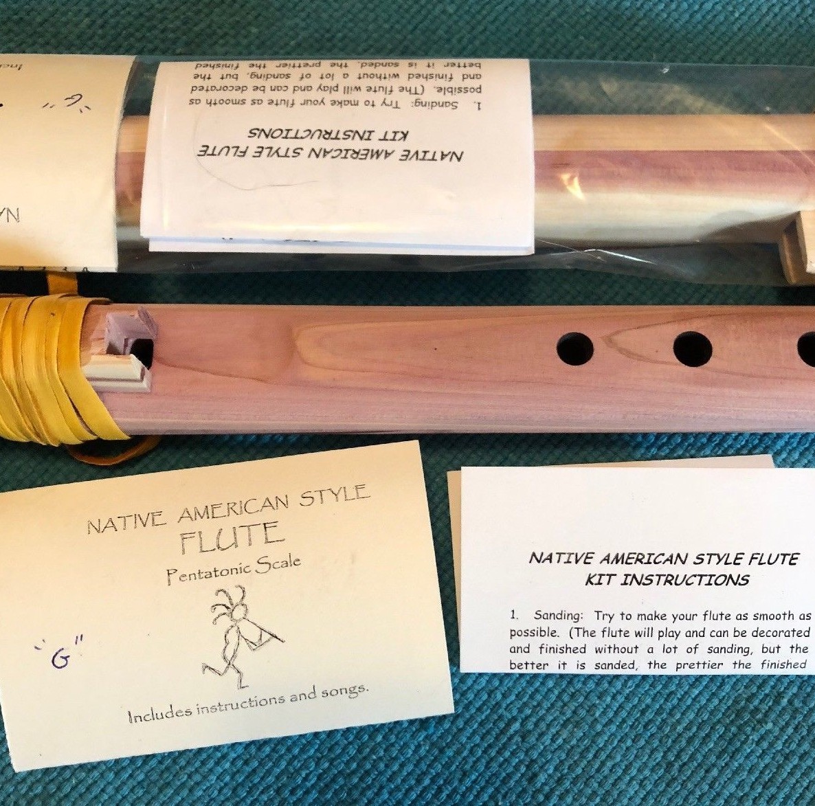 Cedar Wooden Flute Kit-You finish your style G Instructions included Custom