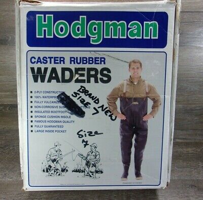 Hodgman-Caster Rubber Waders Boots Size 7 # 1838 NIB