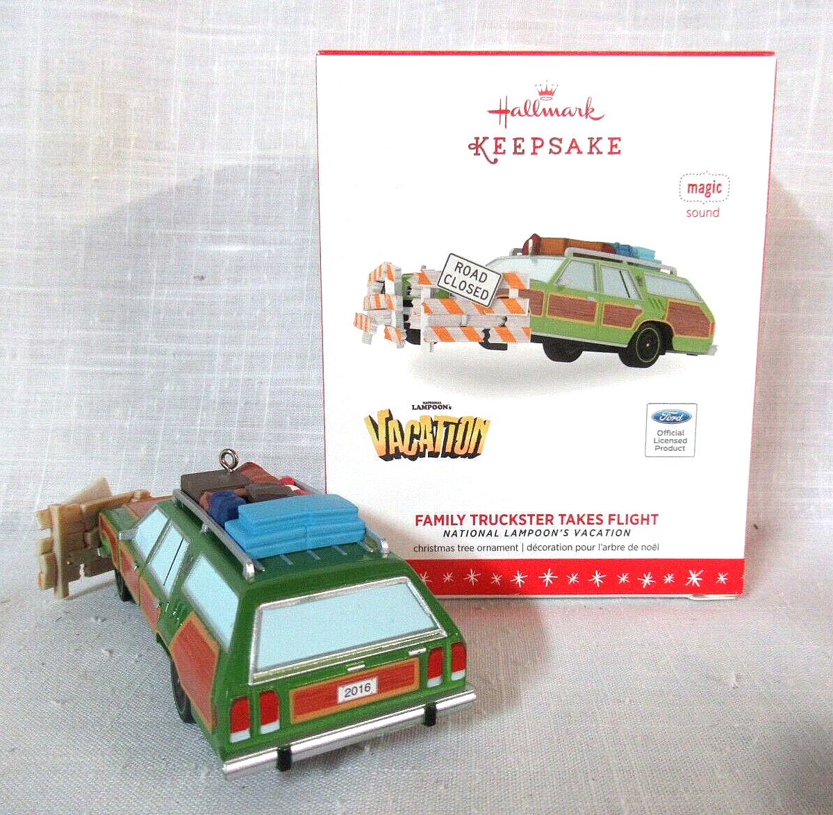 Hallmark 2016 National Lampoon's Vacation Ornament~Family Truckster Takes Flight