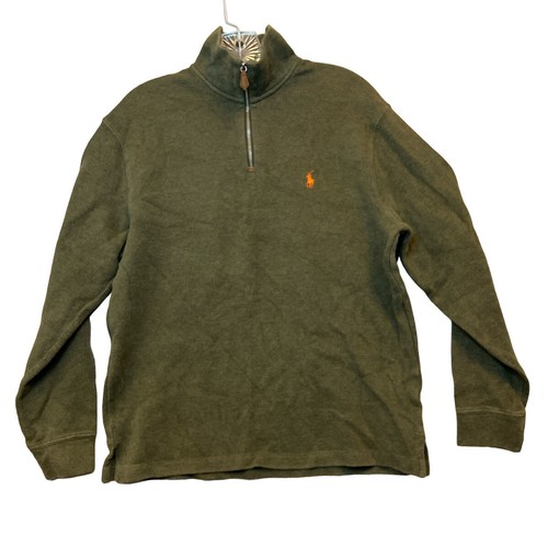 Polo Ralph Lauren 1/4 Zip Sweater Men's Med Olive Green