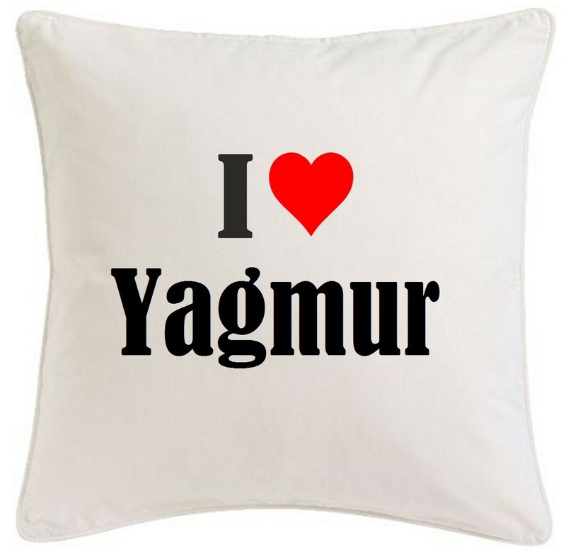 Kissenbezug I Love Yagmur 40cmx40cm Aus Mikrofaser