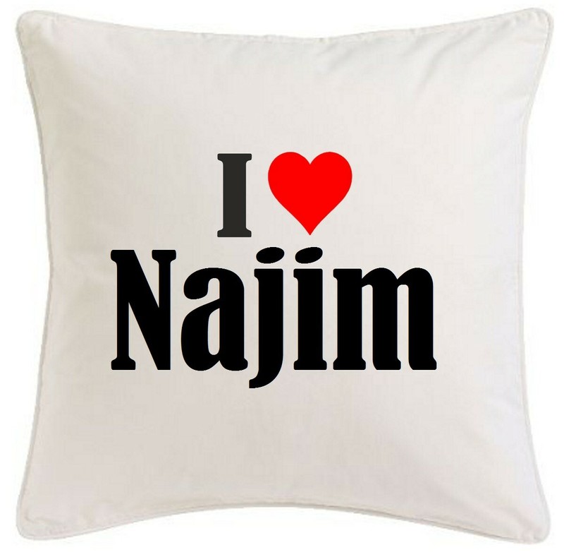 Kissenbezug I Love Najim 40cmx40cm Aus Mikrofaser