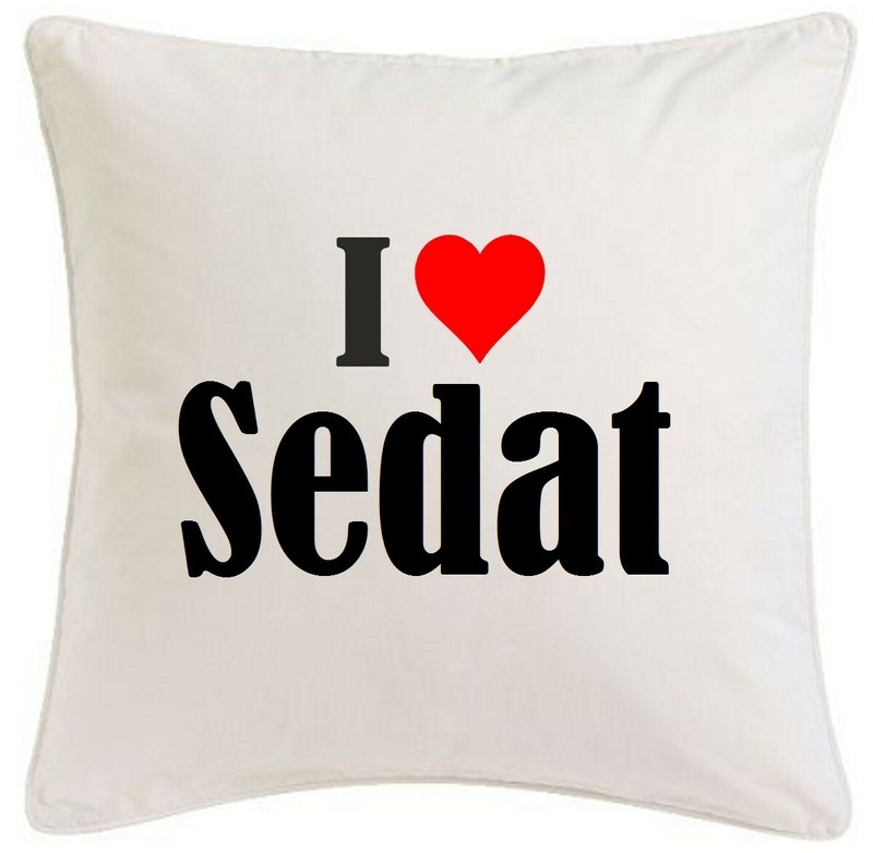 Kissenbezug I Love Sedat 40cmx40cm Aus Mikrofaser
