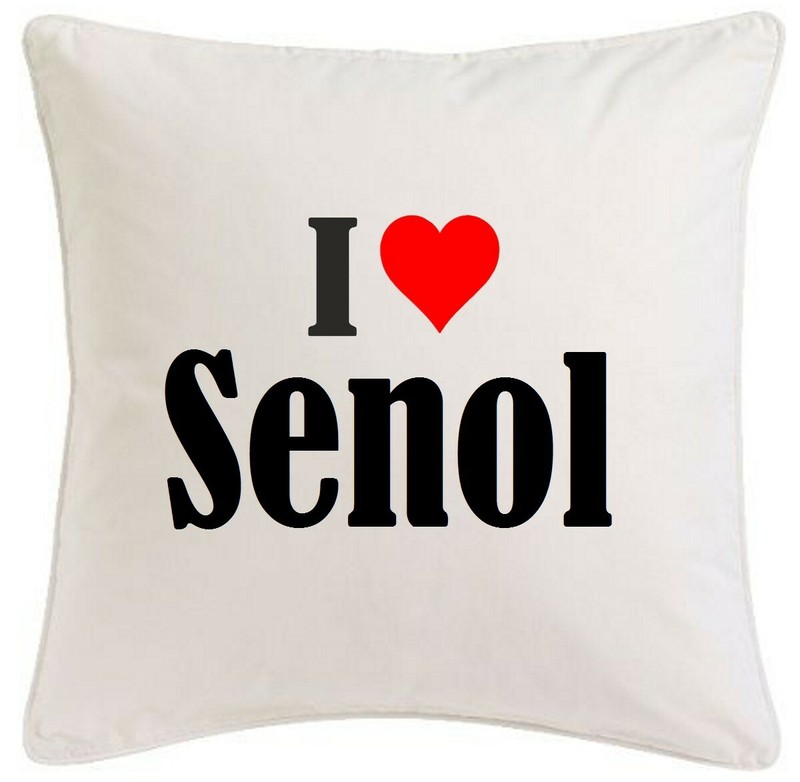 Kissenbezug I Love Senol 40cmx40cm Aus Mikrofaser