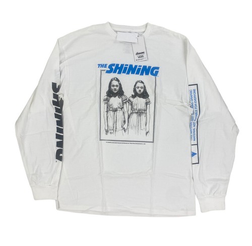 

NEW Vans x The Shining House Of Terror Мужская футболка с длинным рукавом с круглым вырезом Белая футболка, Белый