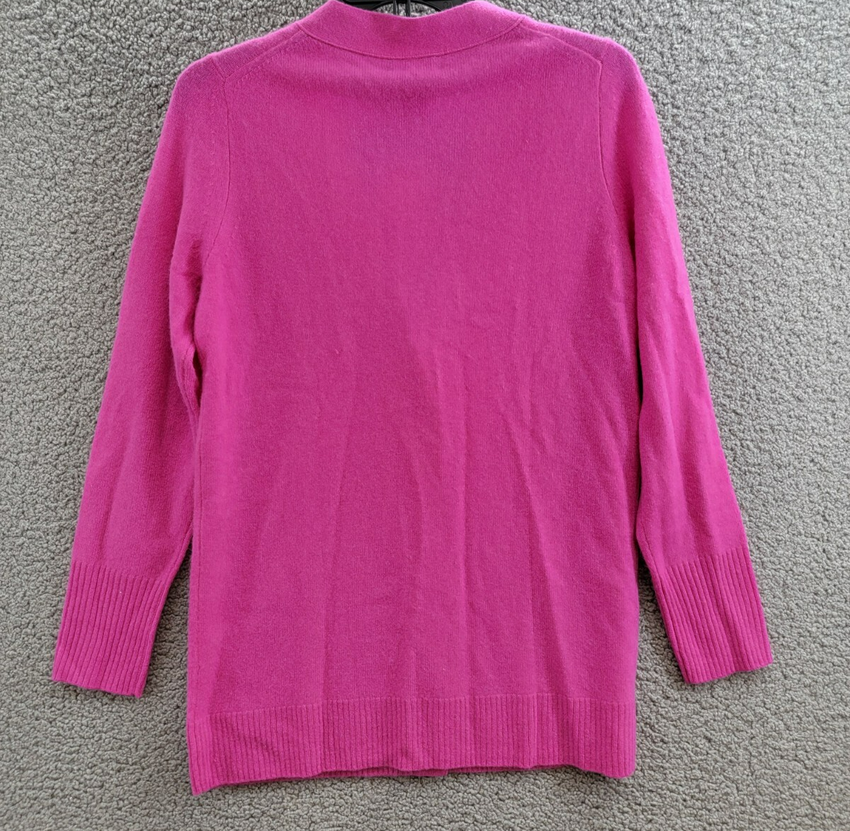 C by Bloomingdale's Cashmere Grandfather Cardigan Women's M Cherry Blossom L/S - Picture 12 of 16