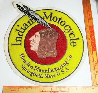 vintage Indian back patch RARE old biker collectible USA Motorcycle memorabilia