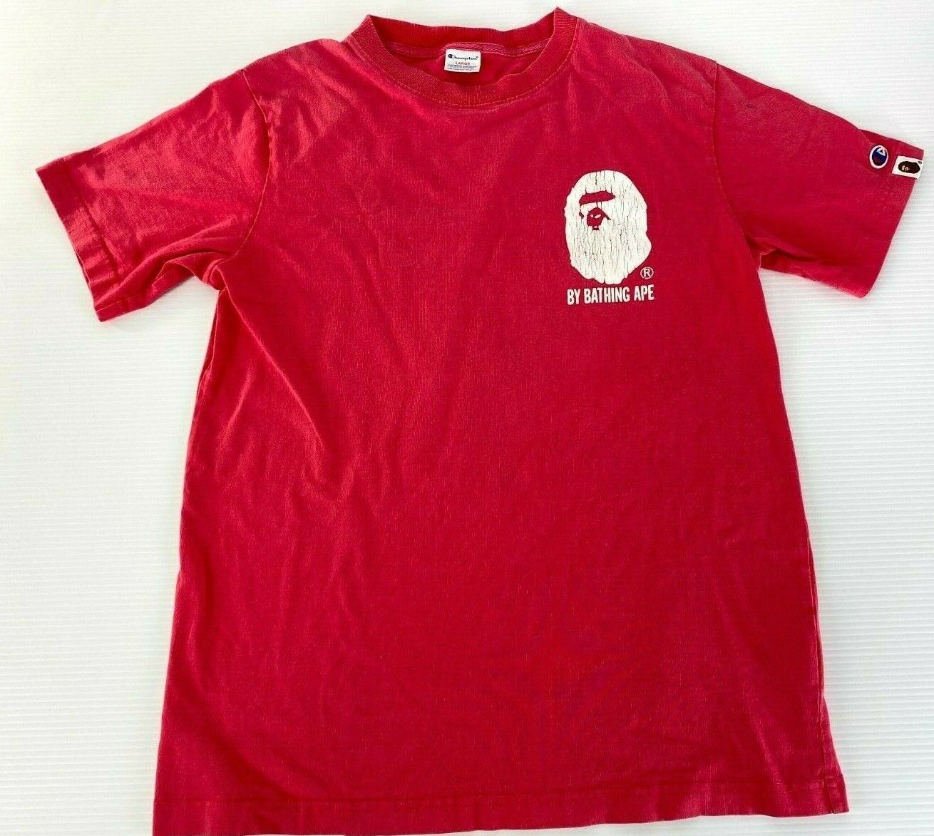A Bathing Ape Champion Collab Short Sleeve T Shirt Hip Hop A Bathing Ape Champion Collab Short Sleeve T Shirt Hip Hop