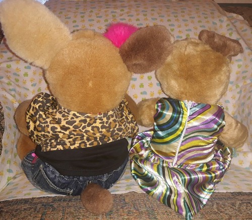 LOT OF 2 *BUILD-A-BEAR* ???? BABW PLUSH TAN DOGS/CUTIES one barks