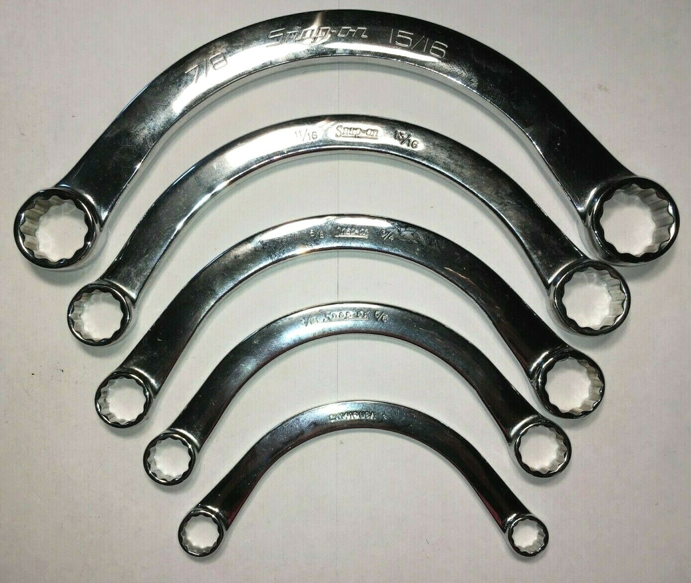 Snapon Cx605 5 Pc 12 Pt Sae Half Moon Wrench Set 7/1615/16"