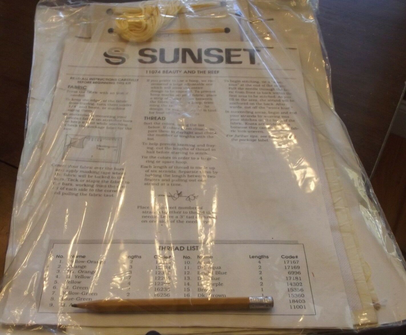 VTG Sunset Crewel Kit 