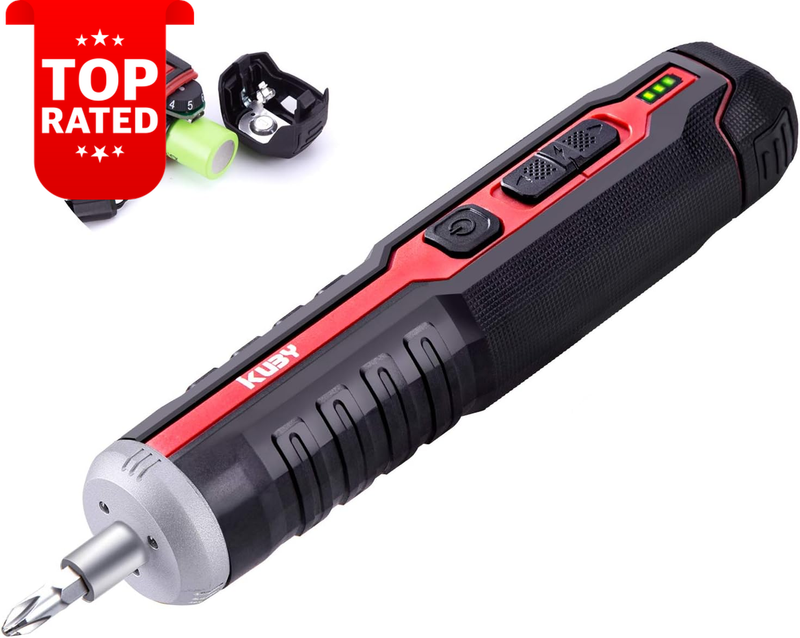 4V Electric Screwdriver Cordless Rechargeable Li-Ion Non-Contact Sensor 10 Bits