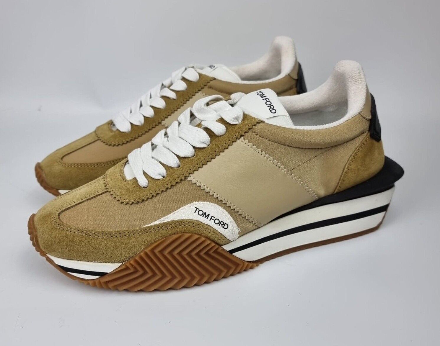 TOM FORD James Beige Low Top Sneakers New Size US 7.5 EU TOM FORD James Beige Low Top Sneakers New Size US 7.5 EU
