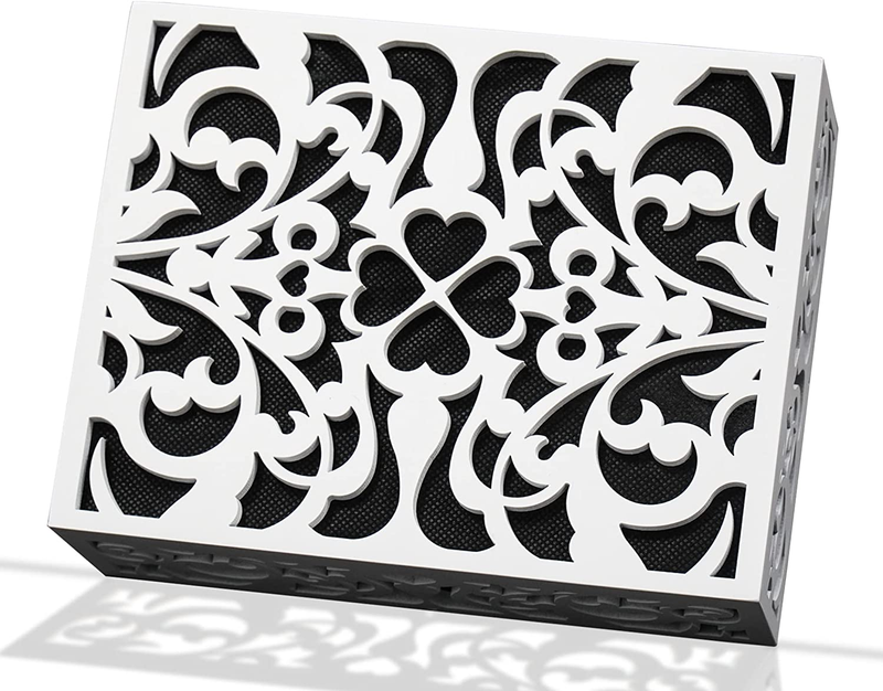 ORYX Doorbell Chime Cover Box Only, White Door Bell Covers for Wall, Wood Piano