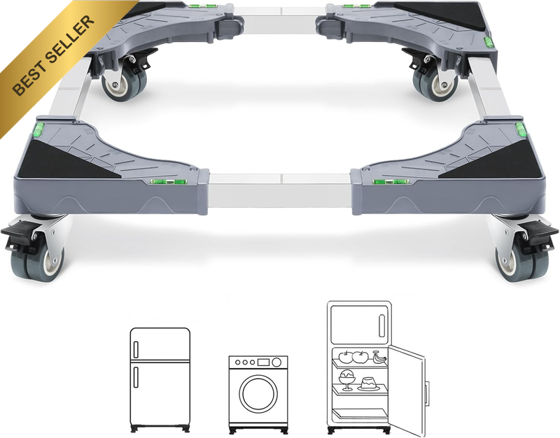 Adjustable Appliance Dolly Cart – Mobile Base with Wheels for Washer Fridge