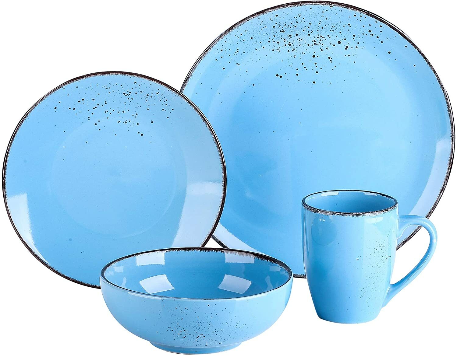 Vancasso 4pcs Stoneware Dinnerware Set Dinner Plates Dessert Plate