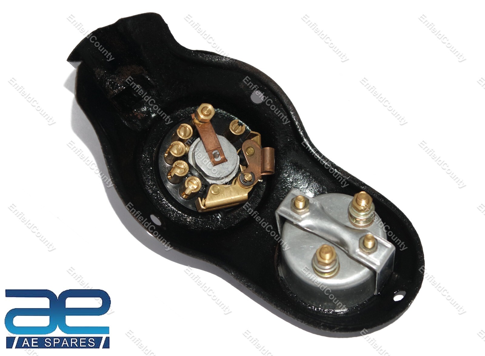 For Norton BSA Matchless Ajs Triumph Lucas Headlight Switch Panel + Ammeter  