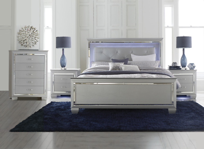 Queen silver bedroom on sale set