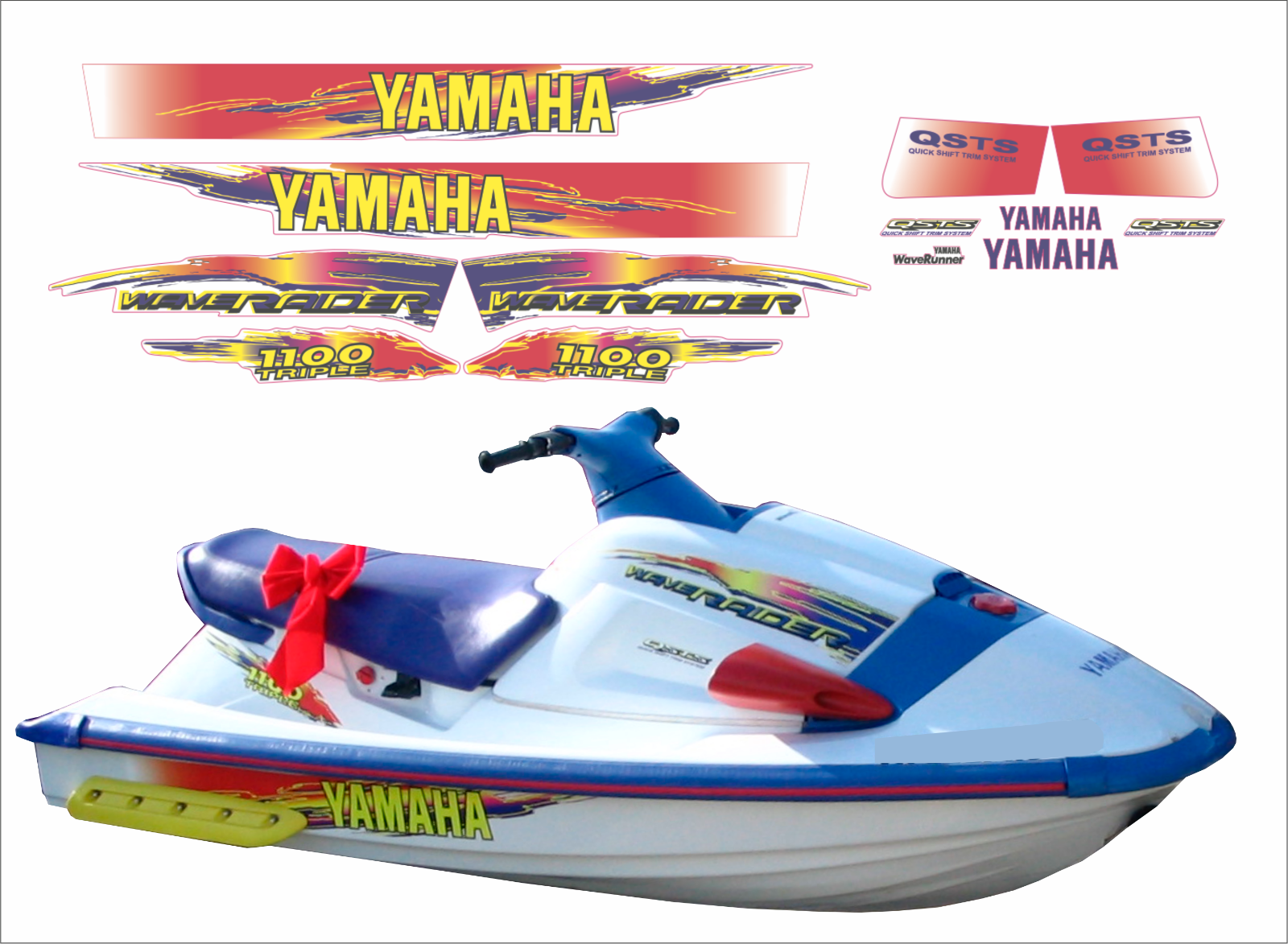 ヤマハ -1100RA- WaveRaider 1100 1996年モデル 純正 インペラ (部品番号63M-51321-A0-00) 中古 [Y373-024] YAMAHA WAVERAIDER 1996 1100 RED Graphics ⁄ Decal ⁄ Sticker Kit | eBay