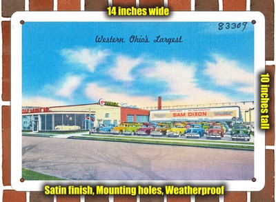 METAL SIGN - Ohio Postcard - Sam Dixon Inc., Western Ohio's Largest