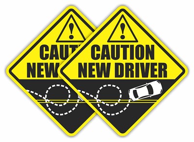 Caution New Driver Funny Prank Car Magnet Sign Gag Gift For Teens, Women & Men