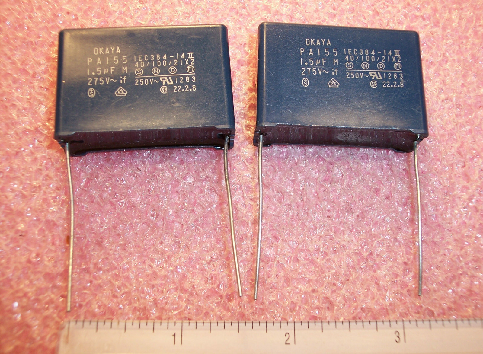QTY (5) 1.5uf 275V X2 METALLIZED FILM NOISE SUPPRESSION