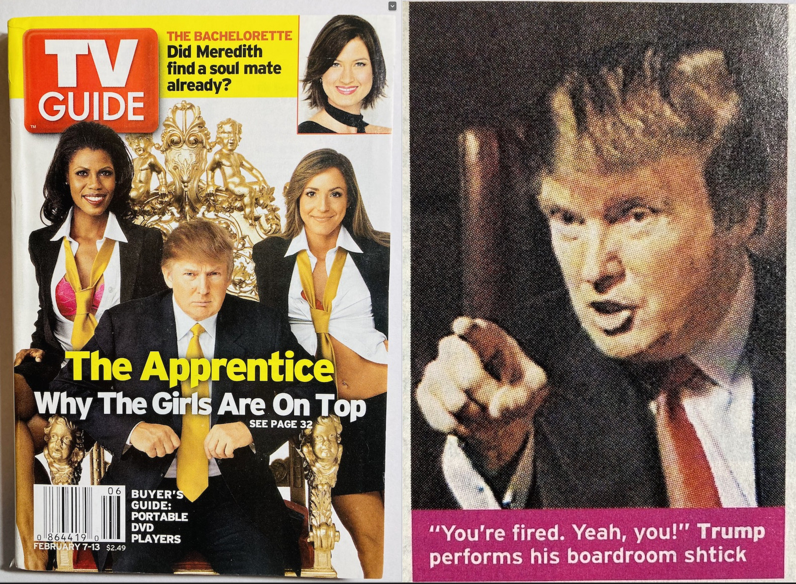 TV Guide Donald J Trump The Apprentice 1st Season Feb 2004 You're Fired NY NYC - Picture 1 of 6