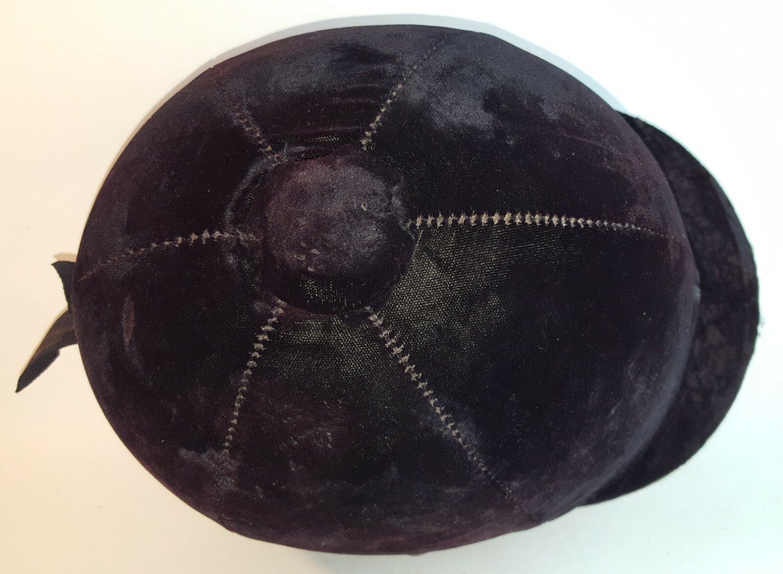 Vintage Dark Velvet Dressage Riding Hat 