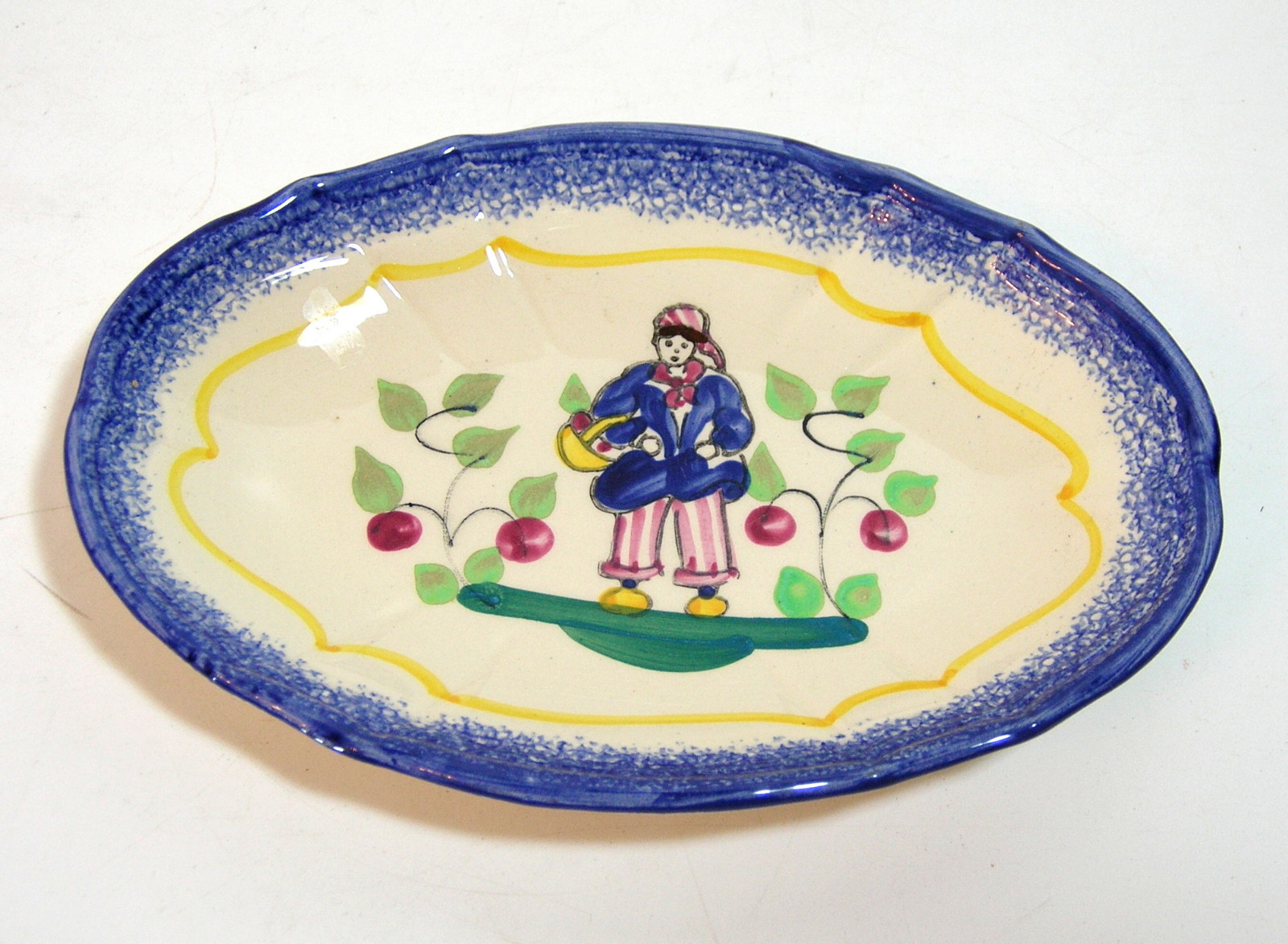 French Plate, Small Oval Plate, Peasant Design