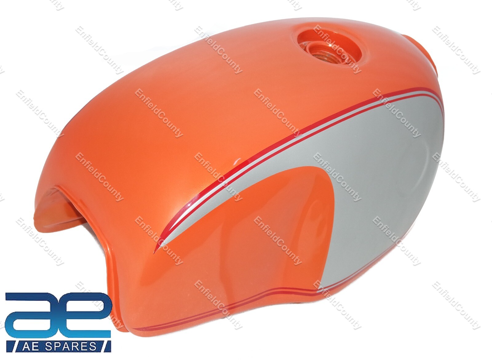 For BMW R100 Rt Rs R90 R80 R75 Orange & Silver Petrol Fuel Gas Tank Steel 