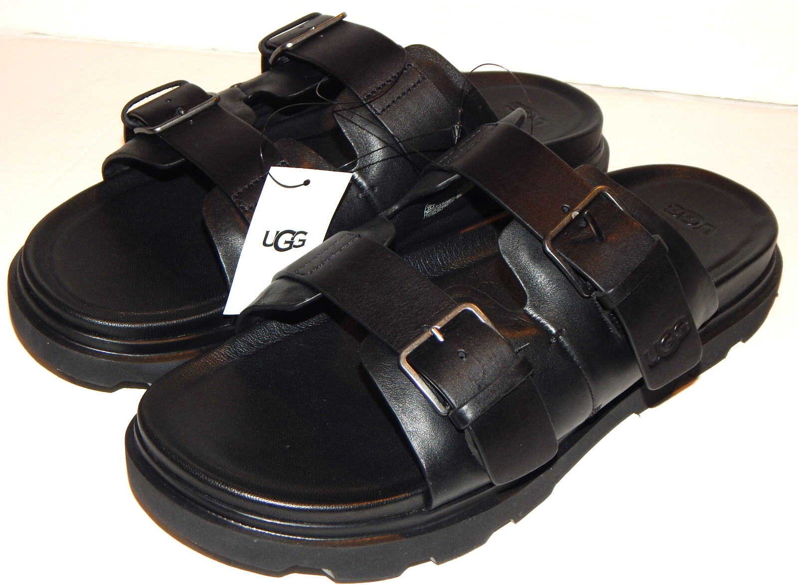 UGG Capitola Buckle Men's Slides / Sandal Shoe 1153102 Black