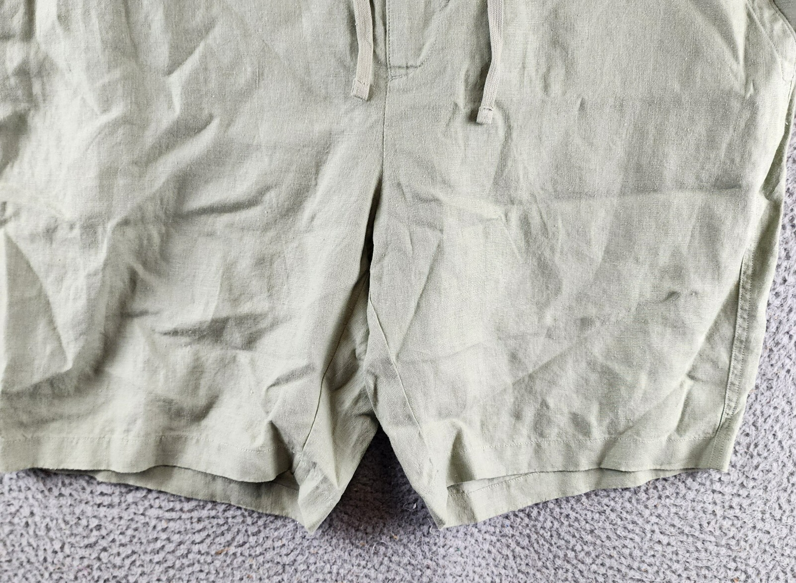 Vince Lightweight Hemp Shorts Men's XXL Dried Cactus Drawstring Button Zipped - Picture 3 of 17