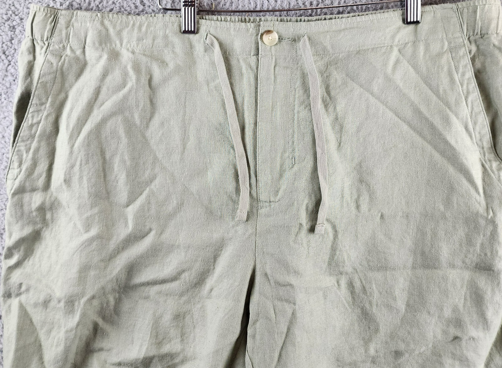 Vince Lightweight Hemp Shorts Men's XXL Dried Cactus Drawstring Button Zipped - Picture 4 of 17