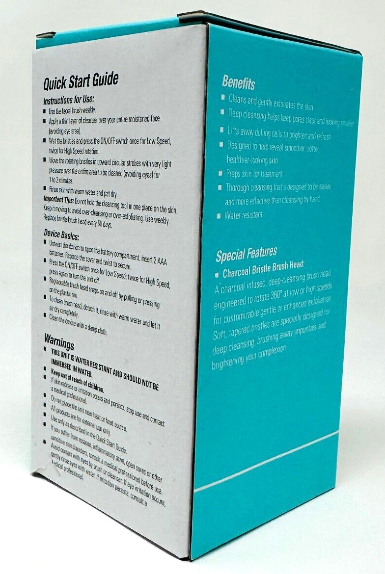 Proactiv PORE CLEANSING BRUSH Charcoal Infused Face Brush 360 Rotation - NEW