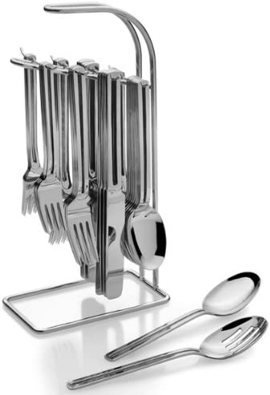 The Rack 42 Piece 18/10 Stainless Steel Flatware Set